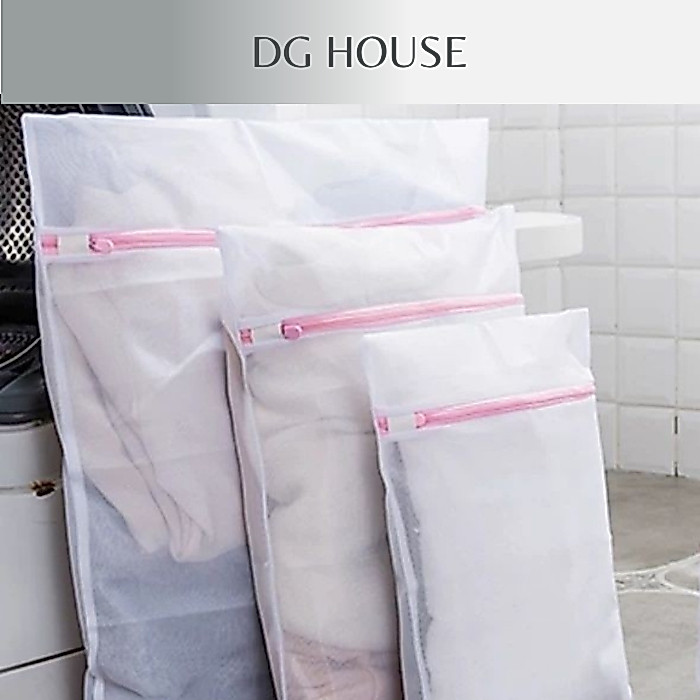 Kit com 3 Sacos para lavar roupas (P, M, G) Protetor De Lingerie Roupa Íntima Tecido Papa Bolinha