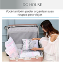 Kit com 3 Sacos para lavar roupas (P, M, G) Protetor De Lingerie Roupa Íntima Tecido Papa Bolinha