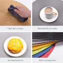Kit 4 ou 6 Jogo Americano Souplast Redondo Jantar Mesa Posta Cozinha 38cm