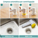 Escova de Limpeza 5 em 1 Sem Fio Limpador Multiuso Prático Com Mais Duas Cabeças de Escova