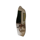 Espelho Orgânico Moldura Em Couro 150cm x 60cm 170cm x 70cm Corpo Inteiro Quarto Sala Banheiro Hall Grande Moderno Luxo