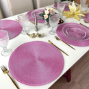 Kit 4 ou 6 Jogo Americano Souplast Redondo Jantar Mesa Posta Cozinha 38cm