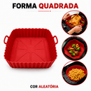 1/2/3 Formas de Silicone Quadrada 16x16cm Assadeira Air Fryer e Forno Forma para Fritadeira Elétrica com Alça