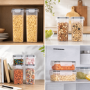 Kit 8 Potes Herméticos Acabamento Fosco Dein | 0.8L a 2.8L | Armazenamento Cozinha
