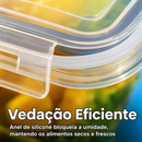 Kit 8 Potes Herméticos Acabamento Fosco Dein | 0.8L a 2.8L | Armazenamento Cozinha