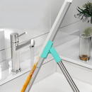 Rodo de Silicone Para Limpeza de Piso Vidros Com Gancho Secos e Molhados Uso Duplo Vassoura Mágica